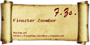 Finszter Zsombor névjegykártya