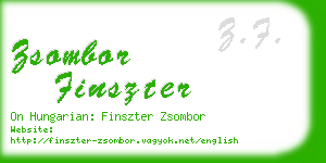 zsombor finszter business card